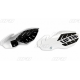 UFO OSŁONY RĄK (HANDBARY) FLAME KAWASAKI KXF 250/450 '13-'17, KOLOR BIAŁY/CZARNY (Z MOCOWANIAMI)