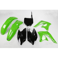 UFO, sada plastů, Kawasaki KXF 250 '08 barva OEM (zelená/černá)