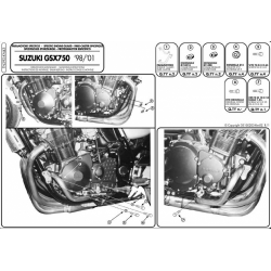 KAPPA GMOLE OSŁONY SILNIKA SUZUKI GSX 750 98-02, GSF 600 BANDIT / S 96-04 (TN392) CZARNE