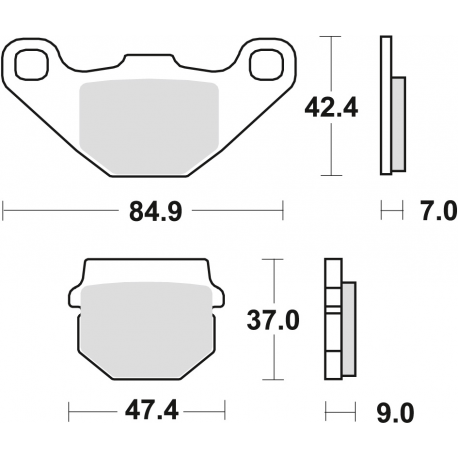 TRW LUCAS KLOCKI HAMULCOWE KH83 ORGANIC DERBI SENDA 50 12-17, KAWASAKI KLX 110 10-, KMX 125 87-98, SUZUKI UE 125 / 150 01-03, PR
