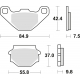 TRW LUCAS KLOCKI HAMULCOWE KH67 ORGANIC APRILIA PEGASO 650 91-00, KAWASAKI KLR 250 84-05, GPZ 500 88-04, KLE 500 91-07, KL / KLR