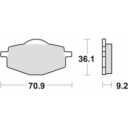 TRW LUCAS KLOCKI HAMULCOWE KH101 SINTER OFFROAD YAMAHA TDR 50 88-02, DT 80 85-97, DT 125 82-06, TDR 125 93-02, XT 350 85-95, XT