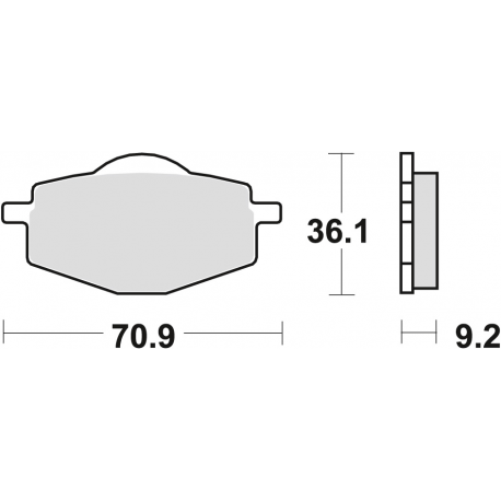TRW LUCAS KLOCKI HAMULCOWE KH101 SINTER OFFROAD YAMAHA TDR 50 88-02, DT 80 85-97, DT 125 82-06, TDR 125 93-02, XT 350 85-95, XT