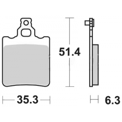 TRW LUCAS KLOCKI HAMULCOWE KH60 KH337 ORGANIC APRILIA RS 50 95-10, RX 50 91-03, TUAREG 125 88-89, KTM SX 60 98-00, SX 65 00-03,