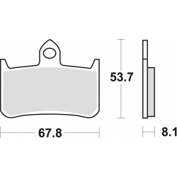 TRW Lucas, brzdové desky KH187 Sinter Street Honda RVF 750 94-97, CB 900 HORNET 02-06, CB 1300 X4 97-99, Kawasaki KLR 250 82-8