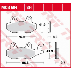 TRW LUCAS KLOCKI HAMULCOWE KH165/2 ORGANIC SUZUKI DR 800 97-99, TRIUMPH TIGER 1050 07-13, DYTONA 1200 93-97, TROPHY 1200 94-03,