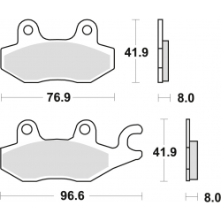 TRW LUCAS KLOCKI HAMULCOWE KH165 SINTER OFFROAD HONDA NSR 50 93-96, CB 125F 14-16, KAWASAKI EX 250 07-17, KLF 300 89-07, SUZUKI