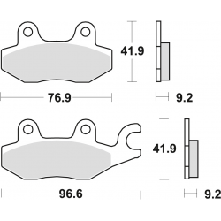TRW LUCAS KLOCKI HAMULCOWE KH197 ORGANIC HONDA XLV 125 01-13, VT 125 SHADOW 99-08, SUZUKI BURGMAN 125 '14-, YAMAHA TZR 50 97-00,