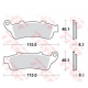 TRW LUCAS KLOCKI HAMULCOWE KH261 KH281 ORGANIC HONDA NT 650 V 02-05, VFR 800 98-05, XL 1000 V 99-03 STX 1300 02-08, GL 1800 01-1