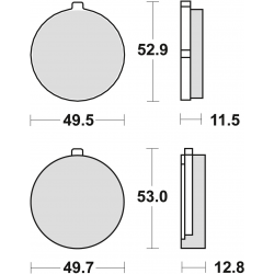 TRW LUCAS KLOCKI HAMULCOWE ORGANIC SUZUKI GS 500 78-79, GS 550 77-81, GS 1000 78-80, PRZÓD (PROMOCJA)