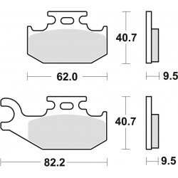 TRW LUCAS KLOCKI HAMULCOWE KH317 SINTER OFFROAD SUZUKI LTF 500 03-04, YAMAHA YXR 660 04-06 YFM 700 RAPTOR 06-, TYŁ