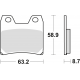 TRW LUCAS KLOCKI HAMULCOWE KH348 ORGANIC YAMAHA FZS 1000 FAZER 01-05, XJR 1300 02-16, TYŁ (PROMOCJA)