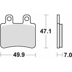 TRW LUCAS KLOCKI HAMULCOWE KH350 ORGANIC YAMAHA DT 50 02-08, XT 125 05-12, PRZÓD/TYŁ