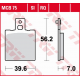TRW LUCAS KLOCKI HAMULCOWE KH47 ORGANIC APRILIA AF-1 / ET 50 87-90, AF-1 125 88-92, RS 250 95-02, YAMAHA SZR 660 95-98, TYŁ