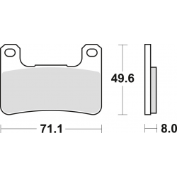 TRW LUCAS KLOCKI HAMULCOWE KH379 SINTER STREET KAWASAKI Z 900 18-, KLZ 1000 19-, H2 18-, Z 1000 10-, ZX10R 08-15, SUZUKI GSXR 60
