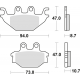 TRW LUCAS KLOCKI HAMULCOWE KH377 SINTER OFFROAD CAN-AM DS 250 08-15, KAWASAKI KVF 300 13-, PRZÓD/TYŁ