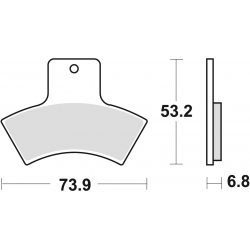 TRW LUCAS KLOCKI HAMULCOWE KH270 SINTER OFFROAD POLARIS SCRAMBLER / EXPLORER 400 98-02, SCRAMBLER 500 98-04, TYŁ (PROMOCJA)