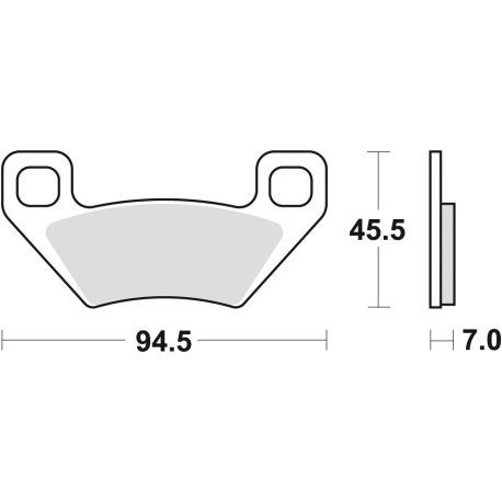 TRW LUCAS KLOCKI HAMULCOWE KH395 SINTER OFFROAD ARCTIC CAT ATV 300 10-, TRV 450 11-, TBX / TRV 500 05-, PROWLER 700 08-, TRV 100