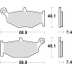 TRW LUCAS KLOCKI HAMULCOWE KH419 SINTER STREET SUZUKI GSR / GSXR 600 06-10, GSXR 750 06-10, DL 1000 14-, B-KING 1300 07-10, GSX
