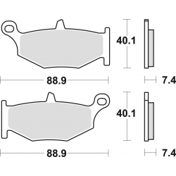 TRW LUCAS KLOCKI HAMULCOWE KH419 SINTER STREET SUZUKI GSR / GSXR 600 06-10, GSXR 750 06-10, DL 1000 14-, B-KING 1300 07-10, GSX