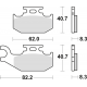 TRW LUCAS KLOCKI HAMULCOWE KH414 SINTER OFFROAD SUZUKI LTA 400 08-, LTA 450 06-12, LTA 500 09-, LTA 750 08-,