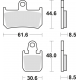 TRW LUCAS KLOCKI HAMULCOWE KH442/4 SINTER STREET YAMAHA R1 06-14, MT-01 05-12, XV 1700 09-16, PRZÓD