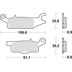 TRW LUCAS KLOCKI HAMULCOWE KH445 SINTER OFFROAD YAMAHA GRIZZLY YFM 550 09-20, GRIZZLY YFM 700 07-20, TYŁ