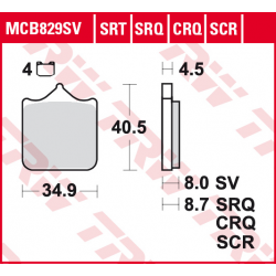 TRW LUCAS KLOCKI HAMULCOWE KH499/4 SINTER STREET BMW S 1000 RR 09-, PRZÓD