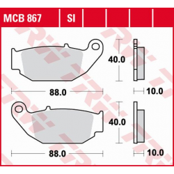 TRW LUCAS KLOCKI HAMULCOWE KH629 ORGANIC HONDA CB 125 R / 300 R 18-, CRF 250 L 13-17, SUZUKI GSX-R / S 18-, TYŁ