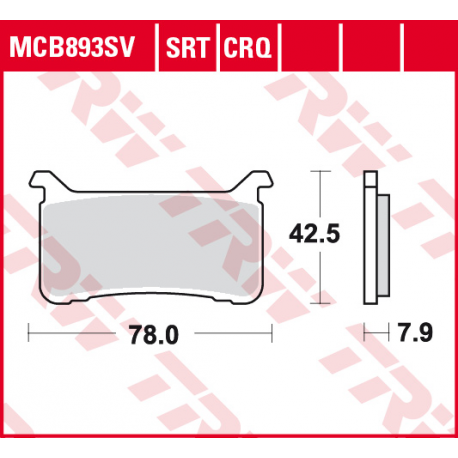 TRW LUCAS KLOCKI HAMULCOWE KH700 SINTER HONDA CB 1000 R 18-19, CB 1100 R 17-19, CBR 1000 R FIREBLADE 17-19, VFR 800 17-19, PRZÓD