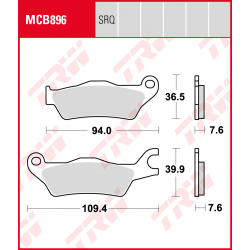 TRW LUCAS KLOCKI HAMULCOWE KH715 ORGANIC SUZUKI GSX 125 S 18-19, GSXR 125 R 18-19, GSXR 150 R 17-19, HONDA CBF 125 STUNER 06-19,