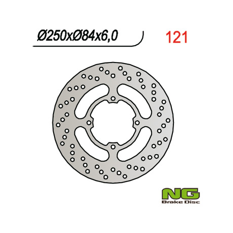 NG TARCZA HAMULCOWA TYŁ SUZUKI GS 500E/F '89-'08 GSX 600/750 F '89-'97 (250X84X6)