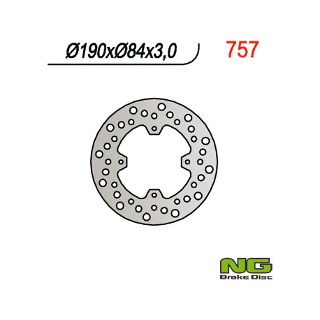 NG TARCZA HAMULCOWA TYŁ YAMAHA YZ 80/85 '93-'19 (190X84X3),X-MAX 125 '14-'20