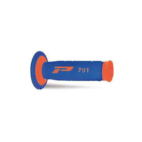 PROGRIP MANETKI PG791 OFF ROAD (22+25MM, DŁ.115MM) KOLOR POMARAŃCZOWY FLUO/NIEBIESKI (DWUSKŁADNIKOWE) (791-275)