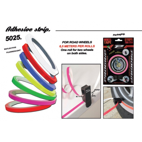 PROGRIP TAŚMA OZDOBNA NA FELGI (Z APLIKATOREM) KOLOR ŻÓŁTY FLUO (6,2 M) (PG5025YEL) (5025-164)
