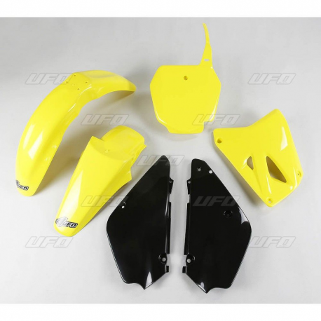 UFO KOMPLET PLASTIKÓW SUZUKI RM 85 '00-'21 KOLOR OEM DLA ROCZNIKA '17 (ŻÓŁTY/CZARNY) (SU405E999K)