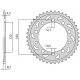 SUNSTAR ZĘBATKA TYLNA 4409 42 SUZUKI GSXR 1000 '01-'06 (JTR1800.42) (ŁAŃC. 530) (440942JT)
