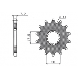 SUNSTAR ZĘBATKA PRZEDNIA 577 16 YAMAHA DT 125R '93-'06 (JTF558.16) (ŁAŃC. 428) (57716JT)