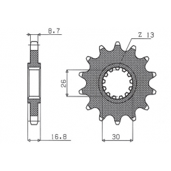 SUNSTAR ZĘBATKA PRZEDNIA 347 15 HONDA CBR 1000RR, CBF 1000 '06-'16 (JTF333.15) (ŁAŃC. 530) (34715JT)