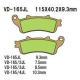 VESRAH KLOCKI HAMULCOWE KH261/KH281 SPIEK METALICZNY (ZŁOTE)