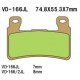 VESRAH KLOCKI HAMULCOWE KH265/KH296 SPIEK METALICZNY (ZŁOTE) HONDA CBR/VTR PRZÓD (7MM)