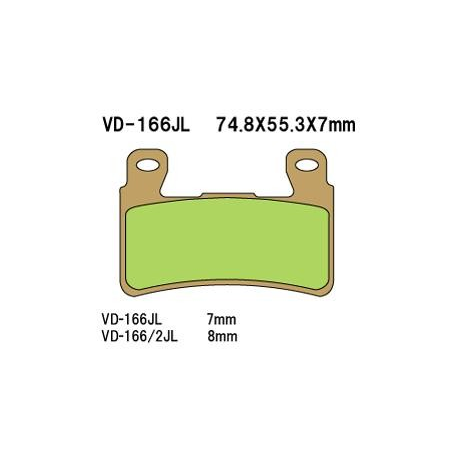 VESRAH KLOCKI HAMULCOWE KH265/KH296 SPIEK METALICZNY (ZŁOTE) HONDA CBR/VTR PRZÓD (7MM)