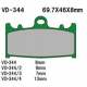 VESRAH KLOCKI HAMULCOWE KH158