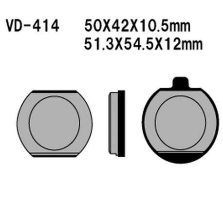 VESRAH KLOCKI HAMULCOWE KH33 KAWASAKI Z400/650/750/1000, KZ900 76-77 - ZASTĄPIONE PRZEZ SD-414