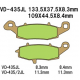 VESRAH KLOCKI HAMULCOWE KH231/KH259 SPIEK METALICZNY (ZŁOTE)