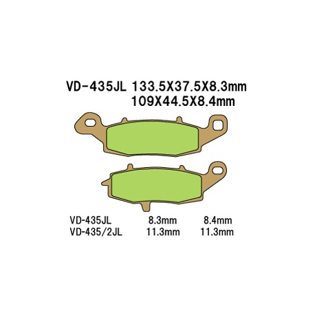 VESRAH KLOCKI HAMULCOWE KH231/KH259 SPIEK METALICZNY (ZŁOTE)