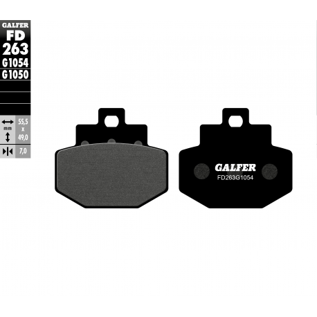 GALFER KLOCKI HAMULCOWE KH321 PÓŁMETALICZNE SKUTERY, GILERA, PIAGGIO