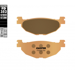 GALFER KLOCKI HAMULCOWE KH408 SPIEK METALICZNY (ZŁOTE) SKUTER, TYŁ YAMAHA XP 500, SP 400