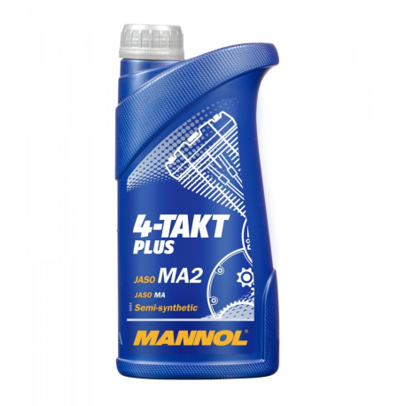 MANNOL OLEJ SILNIKOWY 4T PLUS 10W40 1L (API SL, JASO MA/MA2) SEMISYNTETYK (7202) (20)