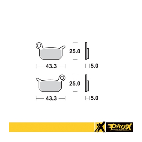 PROX KLOCKI HAMULCOWE KH325 KTM SX 50 PRZÓD / TYŁ, SX 65 TYŁ